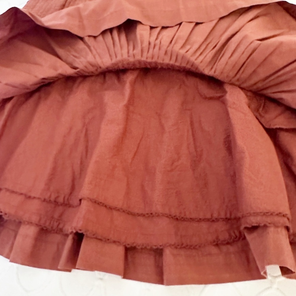 Anthropologie Brown Pleated Skater Tennis Bama Rush Skirt XS - Picture 4 of 8